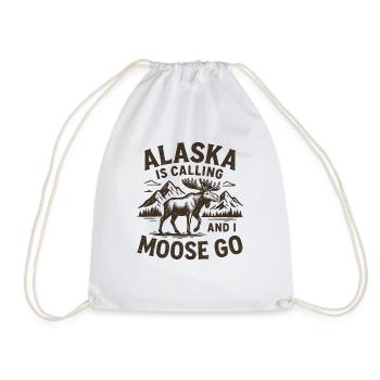 Alaska Rufmotive Naturdesign - Turnbeutel - Weiß - Vorne