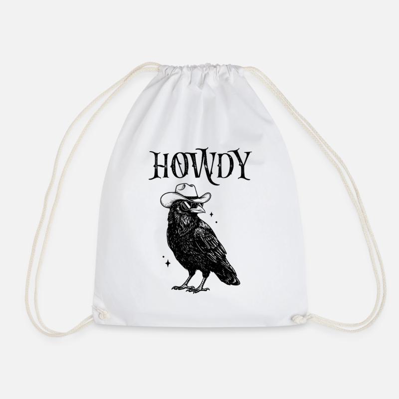 Howdy Rabe  - Turnbeutel - Weiß
