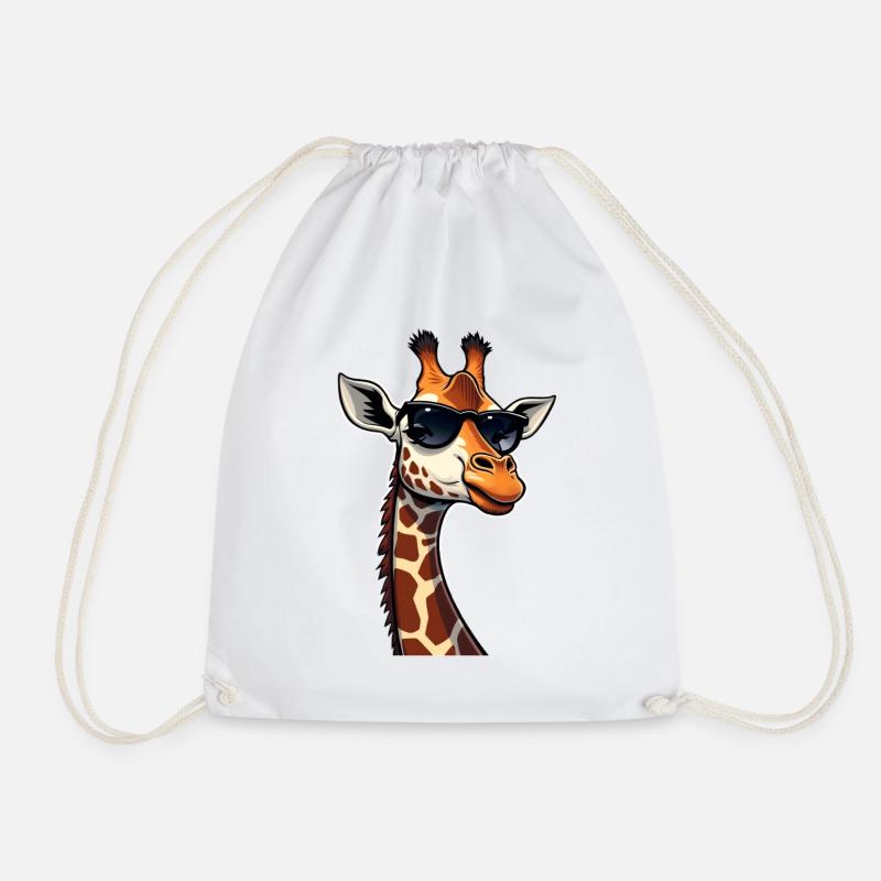 Cool Giraffe mit Sonnenbrille - Turnbeutel - Weiß