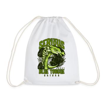 Serious About Blue Tongue Skinks Reptile Keeper - Drawstring Bag - white - Front