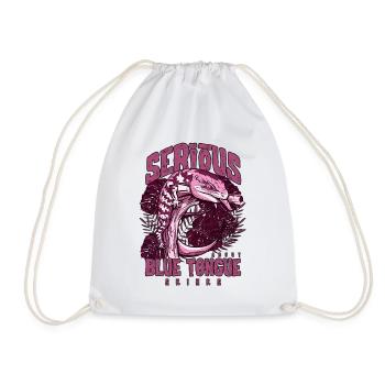 Serious About Blue Tongue Skinks Reptile Keeper - Drawstring Bag - white - Front