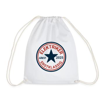 Logo rétro d'électricien - Sac de sport léger - blanc - Devant