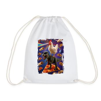 Galaxy of Happy Animals - Drawstring Bag - white - Front