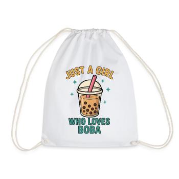 Boba Lovers Motif - Sac de sport léger - blanc - Devant