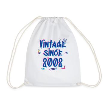 Vintage Since 2002 Graffiti Glitch 23ème Anniversaire - Sac de sport léger - blanc - Devant