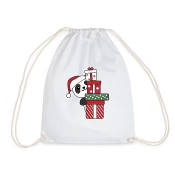 Panda Cadeau de Noël Animaux d'hiver Pandas - Sac de sport léger - blanc - Devant