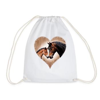 Cœur de cheval - Sac de sport léger - blanc - Devant