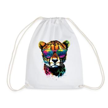 Guépard Guépard Gros chat Amoureux des chats Guépard - Sac de sport léger - blanc - Devant