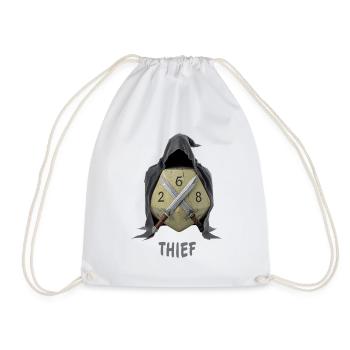 W20 Hooded – Dés fantastiques du voleur - Sac de sport léger - blanc - Devant
