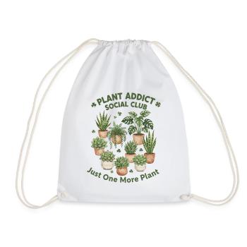 Plant Lovers Social Club Design - Drawstring Bag - white - Front