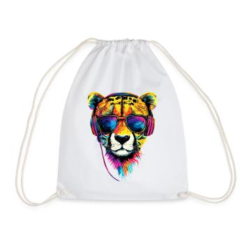 Guépard Guépard Gros chat Amoureux des chats Guépard - Sac de sport léger - blanc - Devant
