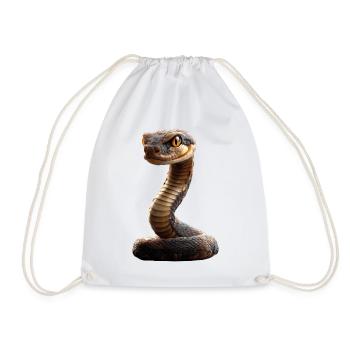 serpent, python, cobra, serpent à sonnettes, serpents - Sac de sport léger - blanc - Devant