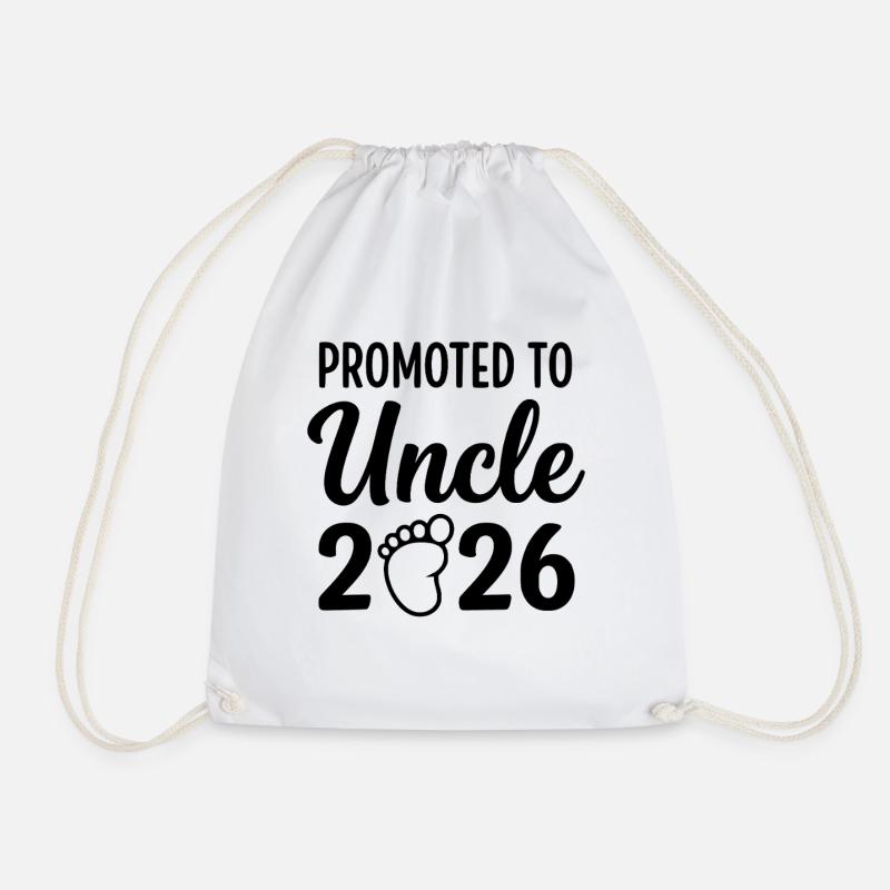 Promoted To Uncle 2026 - Turnbeutel - Weiß
