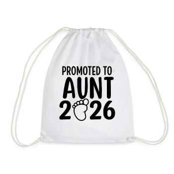 Promoted To Aunt 2026 - Turnbeutel - Weiß - Vorne
