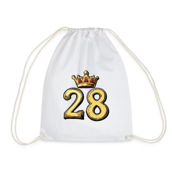 28 Nombre Couronne - Sac de sport léger - blanc - Devant