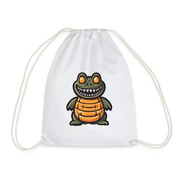Alligator Halloween Bande dessinée drôle - Sac de sport léger - blanc - Devant