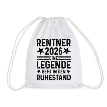 Pensioners 2026 A legend retires - Drawstring Bag - white - Front