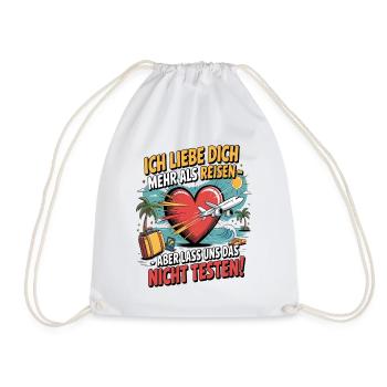 Je t’aime plus que le voyage en disant - Sac de sport léger - blanc - Devant