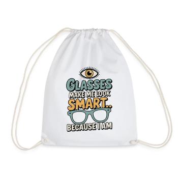 Optometrist Glasses Make Me Look Smart Eye Doctor - Drawstring Bag - white - Front
