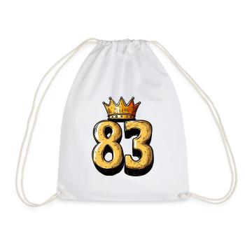 83 Number Krone - Drawstring Bag - white - Front