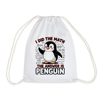 J’ai fait le calcul, la réponse est pingouin - Sac de sport léger - blanc - Devant
