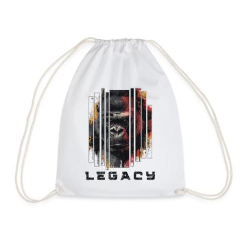 Legacy - Gorilla Art Design - Drawstring Bag - white - Front