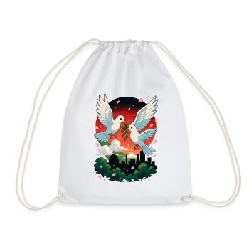 Colombe de la paix et couleurs de la Palestine - Sac de sport léger - blanc - Devant