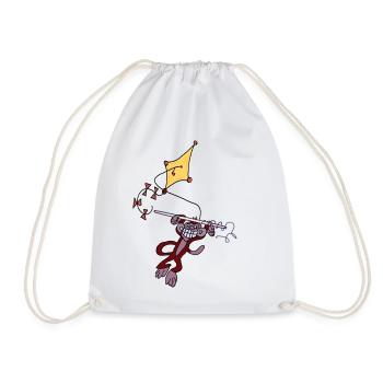 Adventure Monkey - Drawstring Bag - white - Front