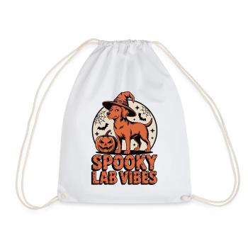 Spooky Foxred Labrador Halloween - Drawstring Bag - white - Front