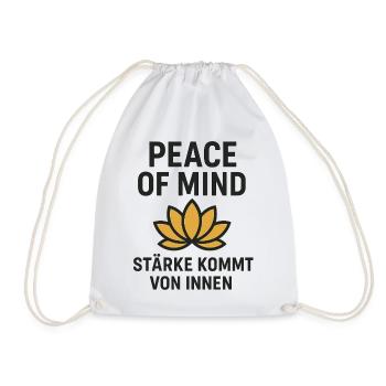 Zen-Lotus Peace and Inner Power - Drawstring Bag - white - Front