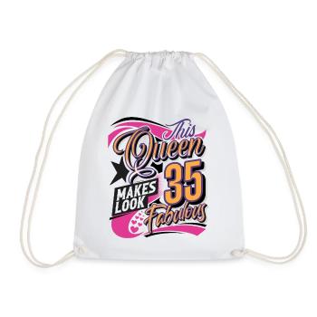 35e anniversaire Reine Femmes - Sac de sport léger - blanc - Devant