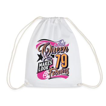 79e anniversaire Reine Femmes - Sac de sport léger - blanc - Devant