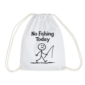 Angler-Frust – Heute kein Fischfang - Turnbeutel - Weiß - Vorne