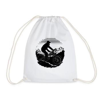 Mountain biking - Drawstring Bag - white - Front