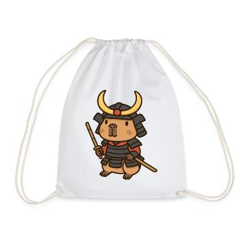 Samouraï Capybara – Courageux et serein ⚔️🦫 - Sac de sport léger - blanc - Devant