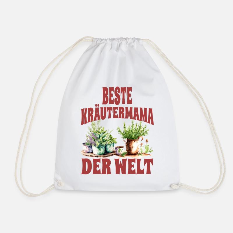 Best herb mom in the world - Drawstring Bag - white