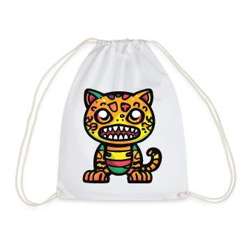 Leopard Halloween Zombie - Drawstring Bag - white - Front