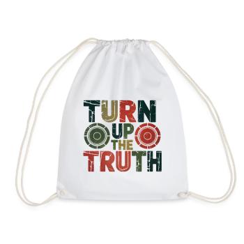 Retro Grunge – Turn Up The Truth - Turnbeutel - Weiß - Vorne