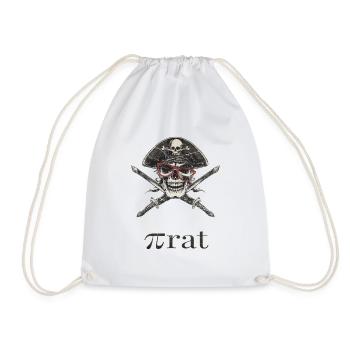 Pirate Skeleton with Glasses - Drawstring Bag - white - Front