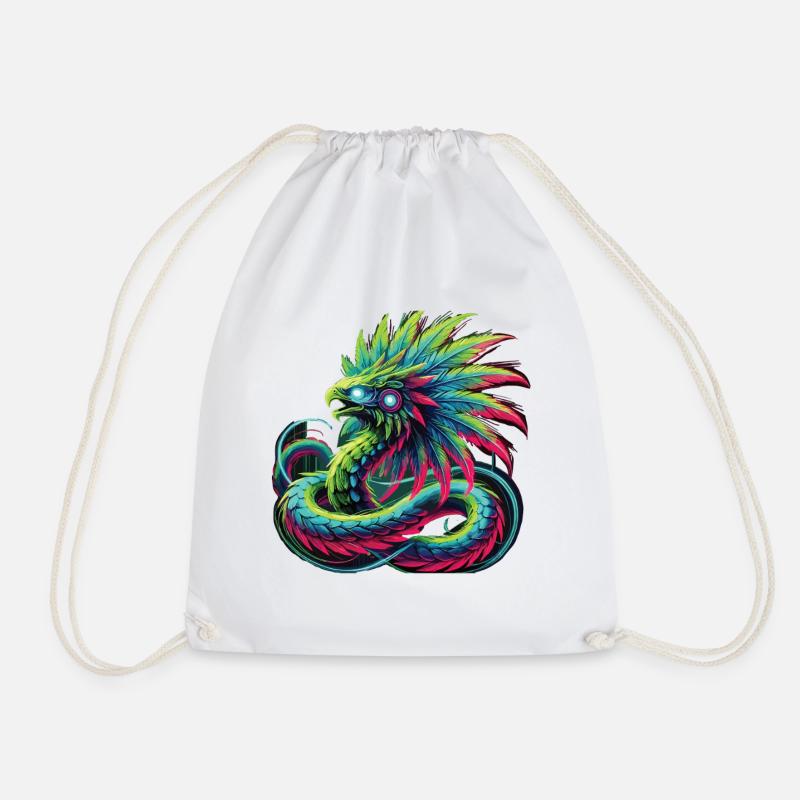 Azteken Drache - Turnbeutel - Weiß