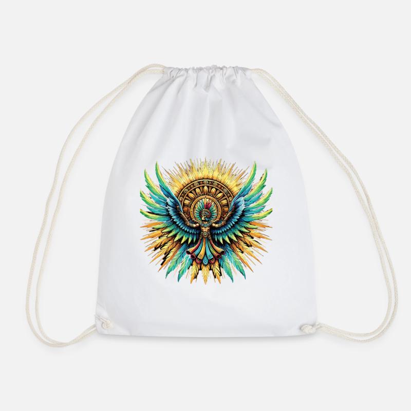 Aztecs - Drawstring Bag - white