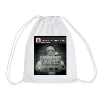 Funny Christmas with Santa Claus - Drawstring Bag - white - Front