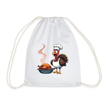 Cuisinier de dinde de Thanksgiving - Sac de sport léger - blanc - Devant