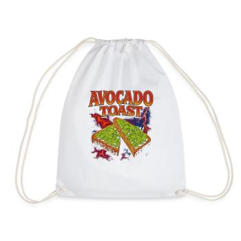 Avocado Toast Favorite Food Funny Weird 90s T - Drawstring Bag - white - Front