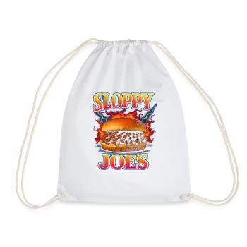 Sloppy Joe's Favorite Food Funny Weird 90s - Drawstring Bag - white - Front