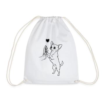 Chihuahua Love Hundebesitzer - Turnbeutel - Weiß - Vorne