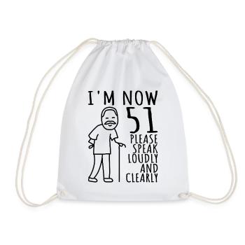 51ème Anniversaire 51er 51ème J’ai maintenant 51 ans - Sac de sport léger - blanc - Devant