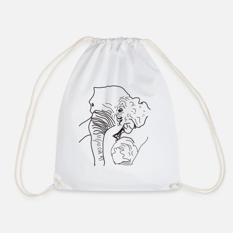Elefant gefunden Thailand  - Turnbeutel - Weiß