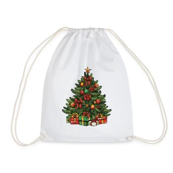 Fir Xmas Christmas - Drawstring Bag - white - Front