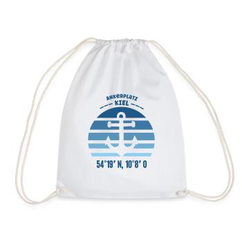 Kiel Baltic Sea Port of Kiel Schleswig Holstein Coast - Drawstring Bag - white - Front
